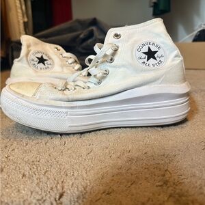 White Platform High Top Converse